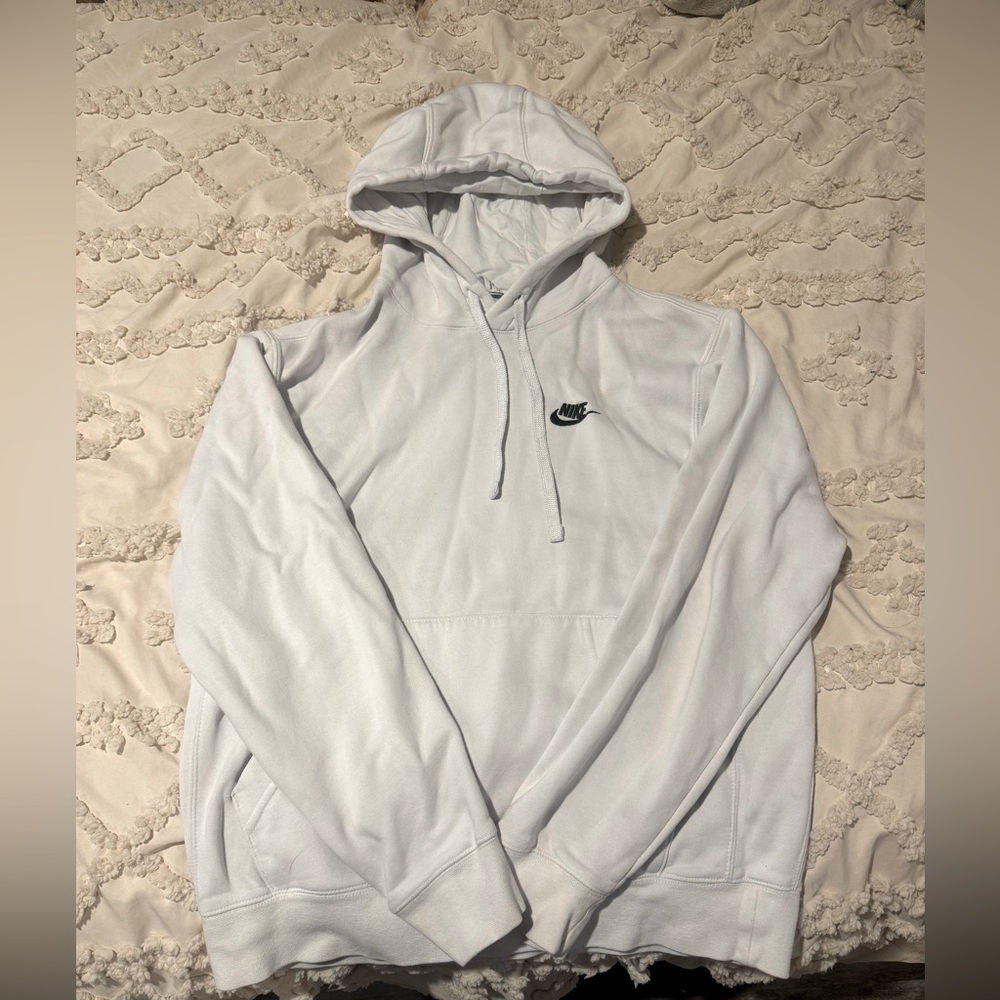 Nike White Fleece Hoodie
